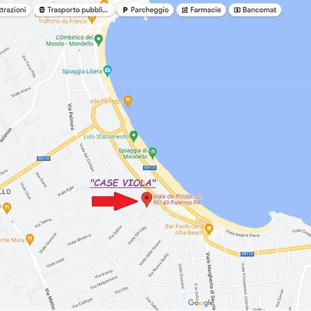 Casa Viola Elegante E Sul Mare Di Mondello Leilighet Palermo Eksteriør bilde